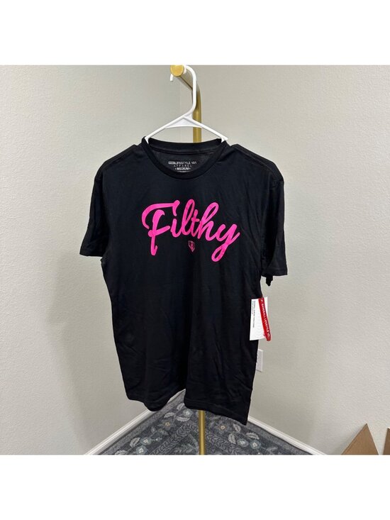 Baseball Lifestyle 101 Other - Baseball Lifestyle 101 Filthy Black Short Sleeve Graphic T Shirt Mens Medium NEW